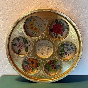 Vintage Arizona Souvenir Gold Tray